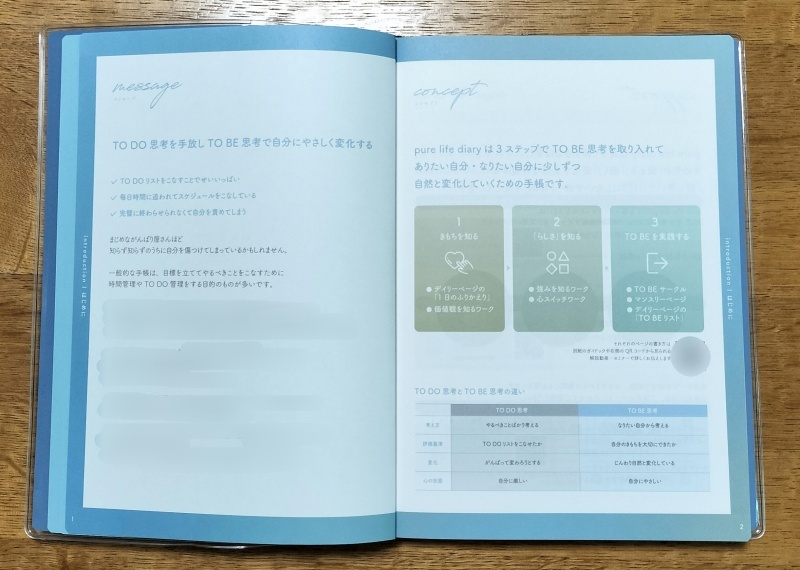 pure life diary2025のメッセージとコンセプトページの画像